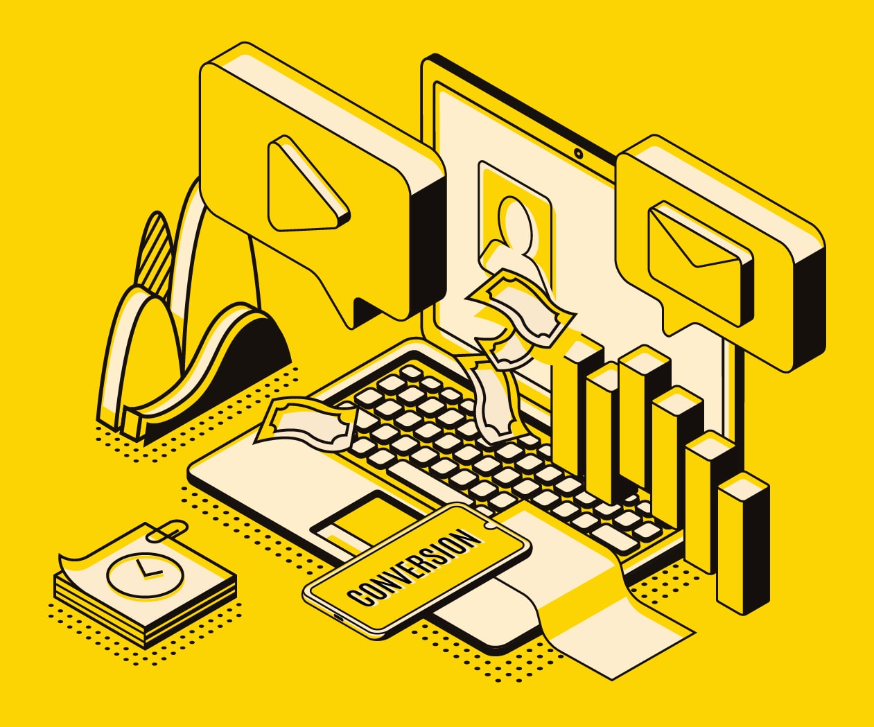 how to get more paving leads using facebook ads and google ads marketing funnel illustration