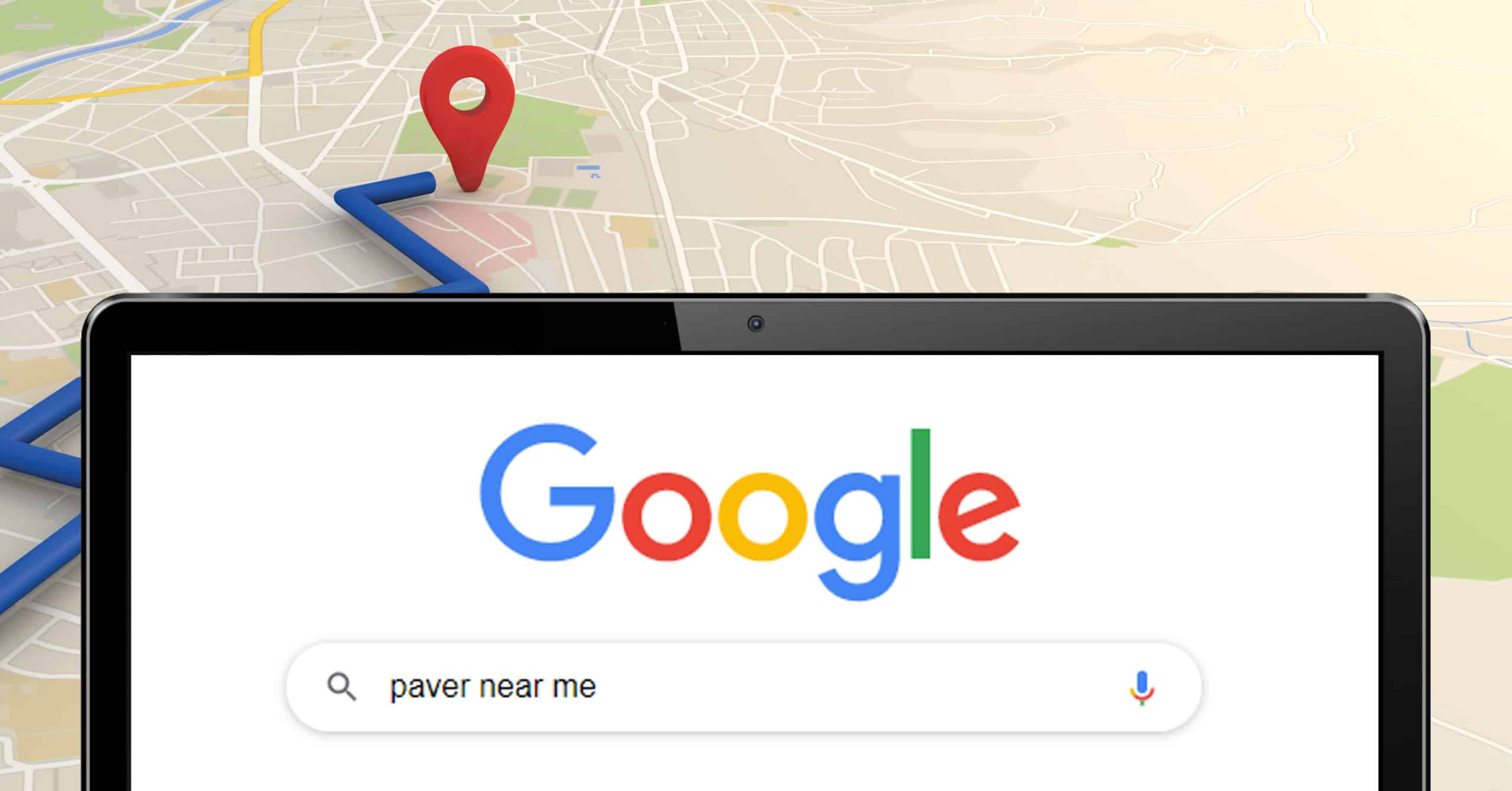 Google Maps search result showing paving company near me and local business listings for paving companies